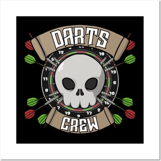 Darts crew Jolly Roger pirate flag Posters and Art